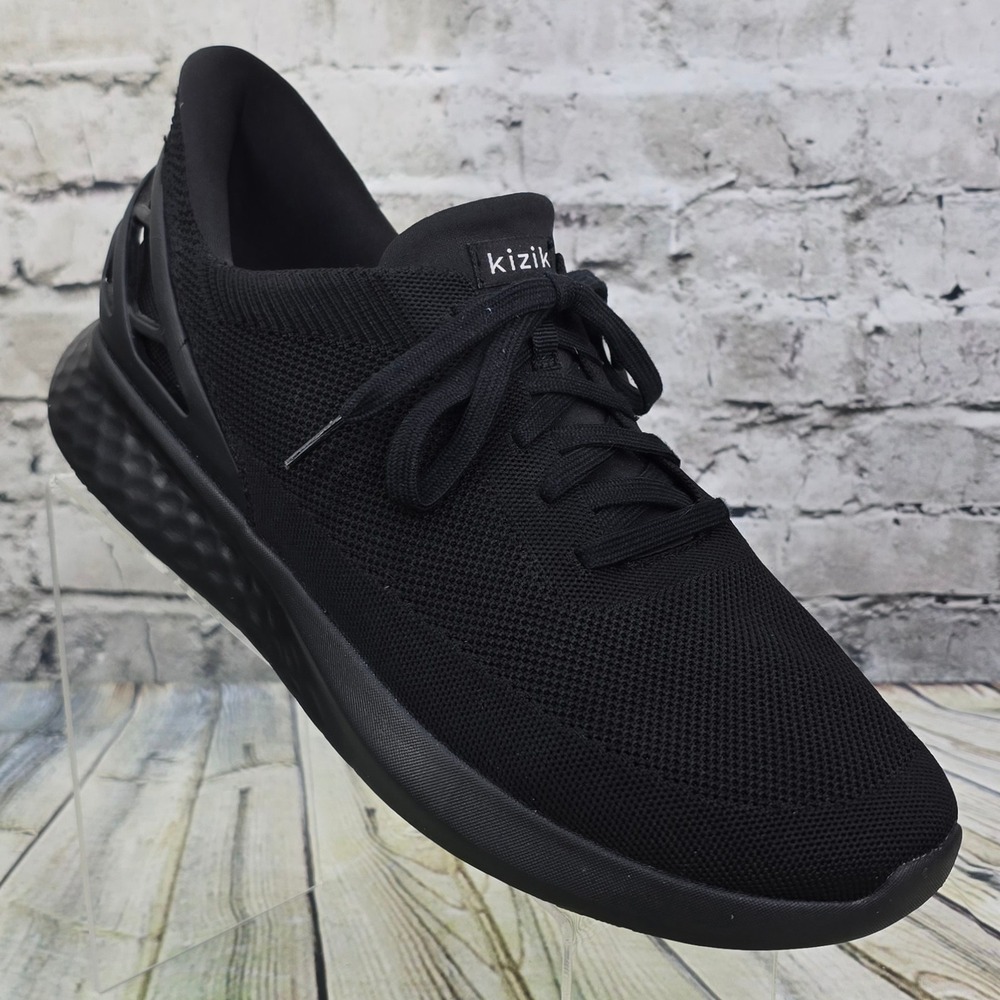 Kizik Athens Sneakers Mens 12 Wide Womens 13.5 Wide Black HandsFree Labs Slip-on